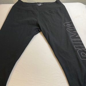 EUC black puma leggings size Large